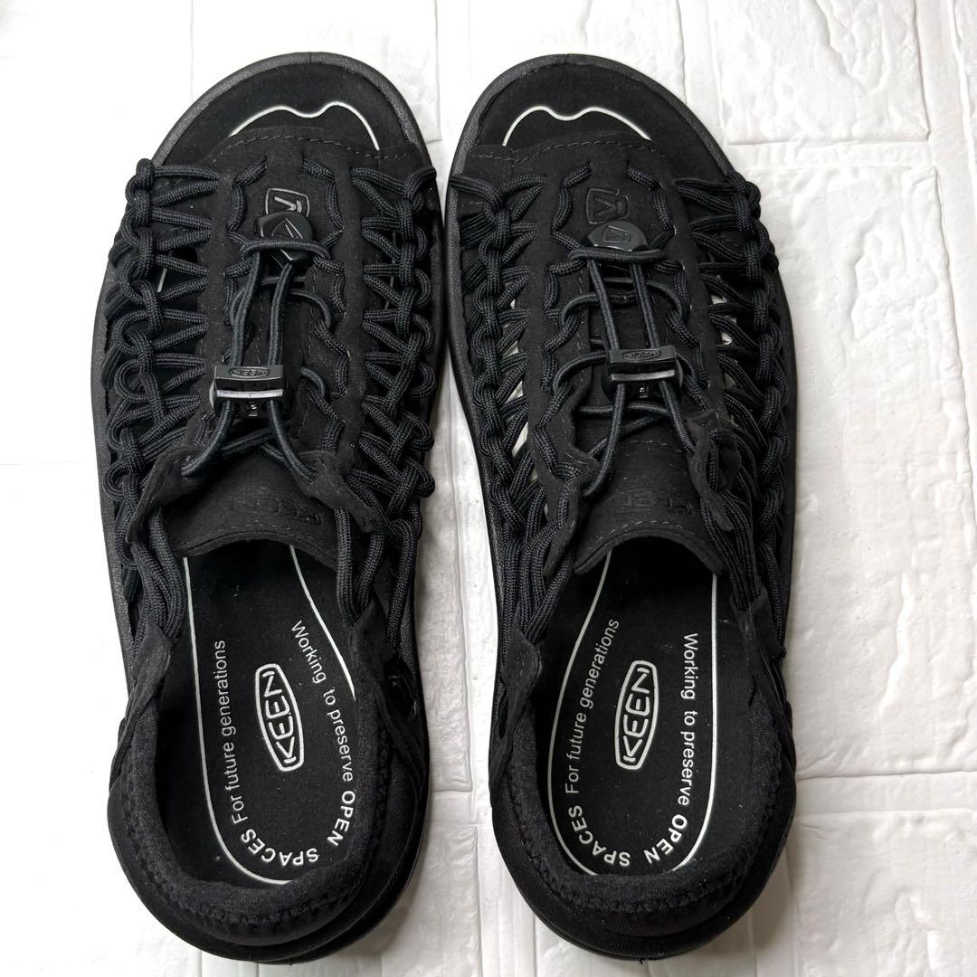 KEEN✿UNEEK Ⅱ OT オープントゥ　ユニーク　ブラック　25