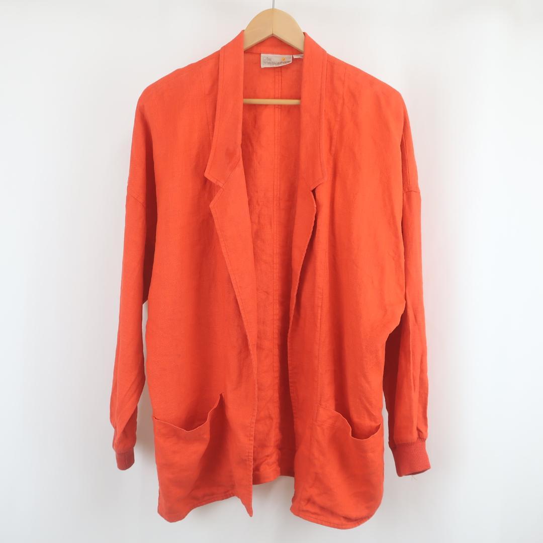 VINTAGE USA製 Lizclaiborne リネン テーラードジャケット