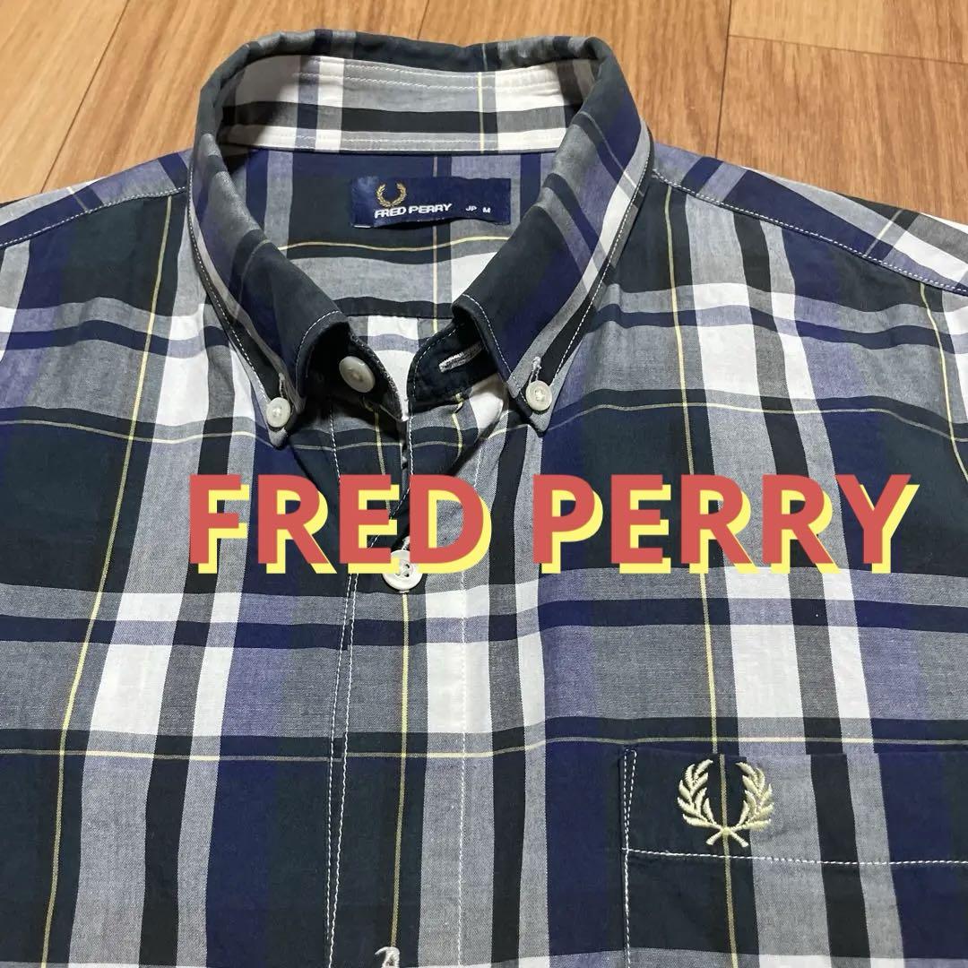 FRED PERRY チェック柄 長袖シャツ(M) - メルカリ