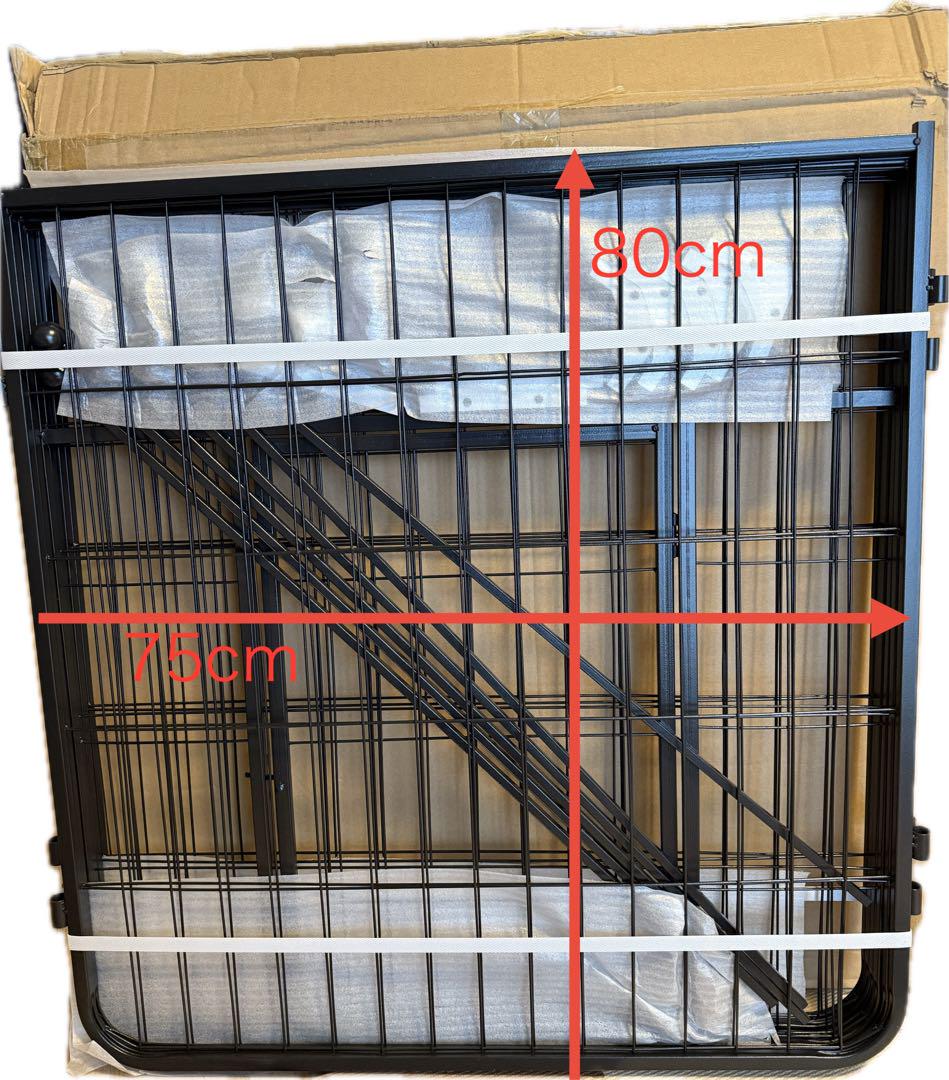 サークル 犬 ケージ ペットフェンス ペットサークル ブラック 高さ80cm