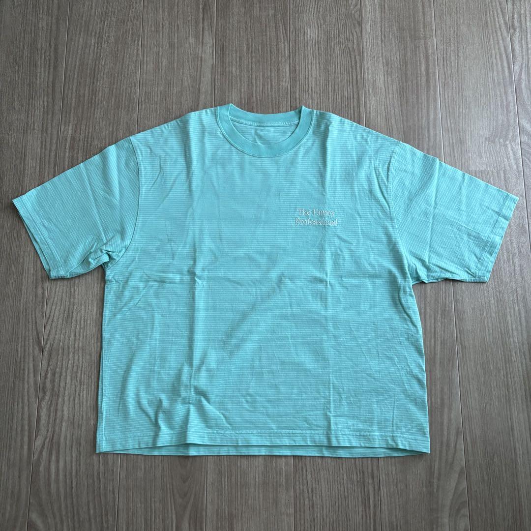 The Ennoy Professional ボーダー水色 Tシャツ L