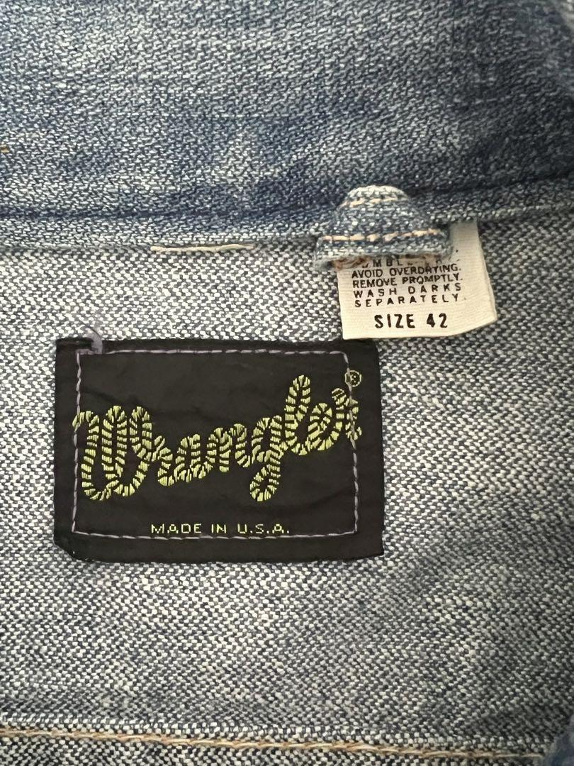 70s 米国製 Wrangler 124MJ デニムジャケットGジャン USA製