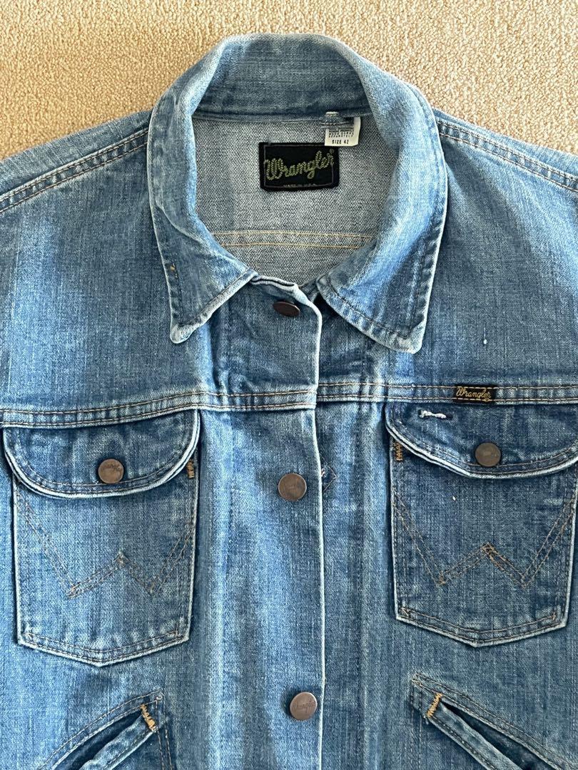 70s 米国製 Wrangler 124MJ デニムジャケットGジャン USA製
