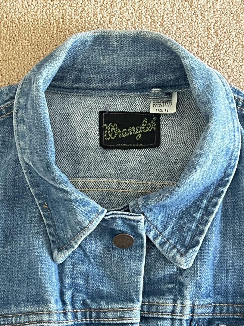 70s 米国製 Wrangler 124MJ デニムジャケットGジャン USA製