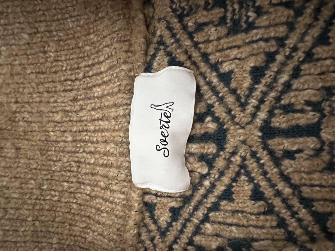 値下可Soerte Oversize jacquard drivers knit