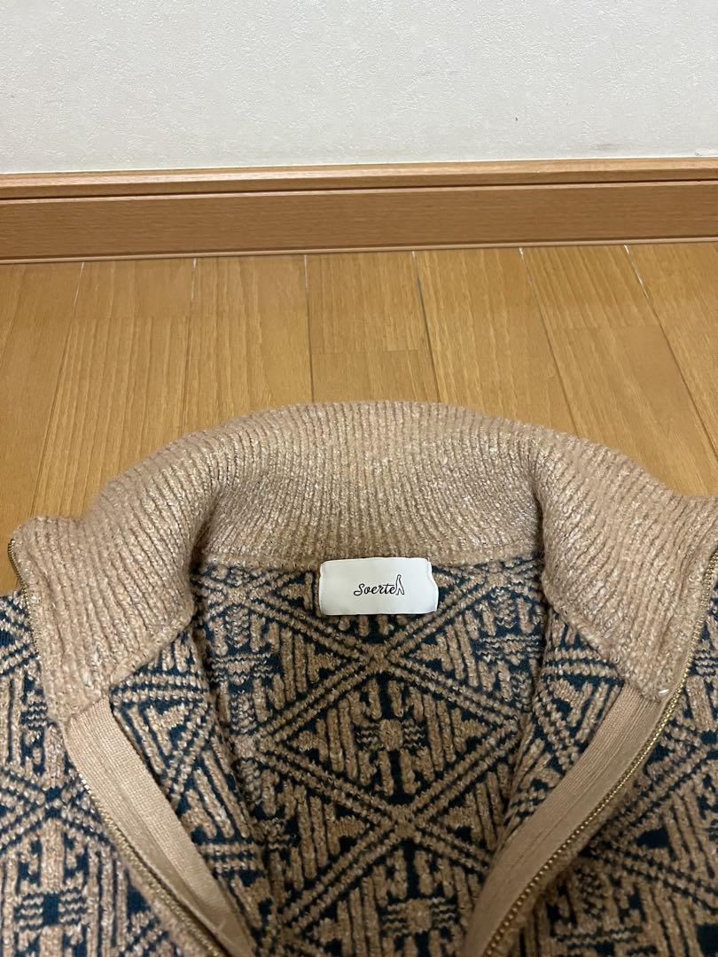 値下可Soerte Oversize jacquard drivers knit