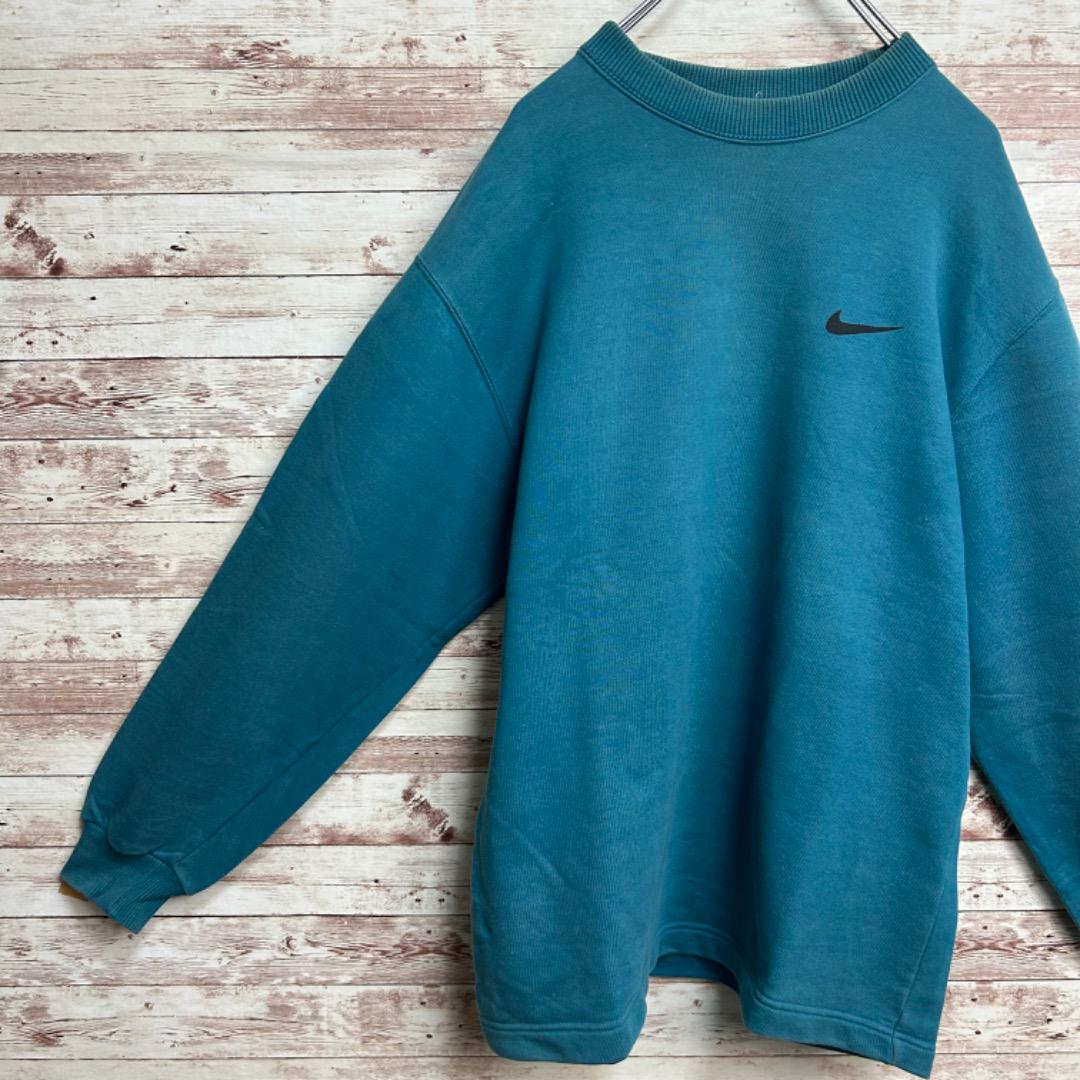【90s NIKE】人気カラー　ビッグスウッシュ　バックプリント　スウェット
