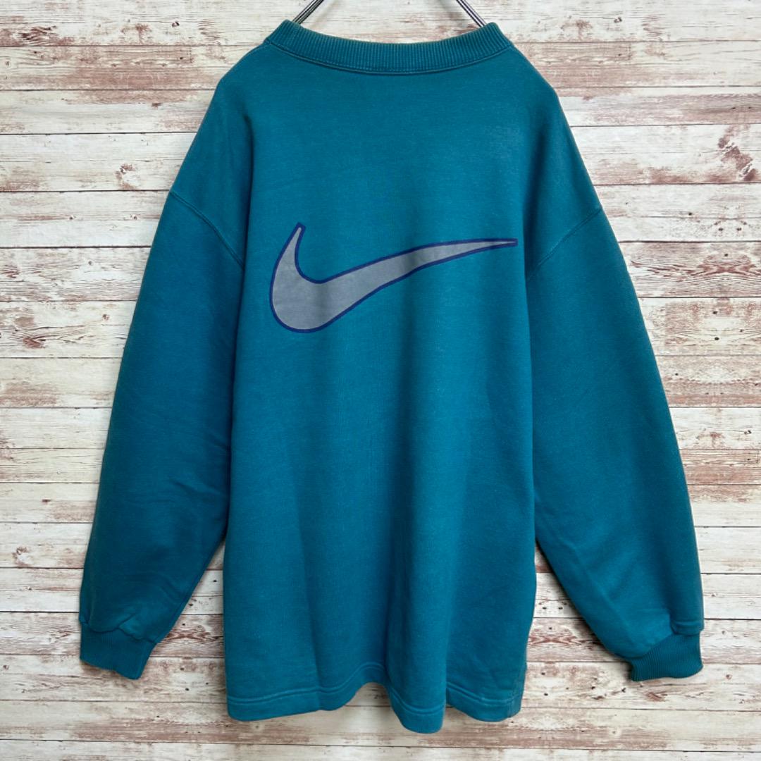 【90s NIKE】人気カラー　ビッグスウッシュ　バックプリント　スウェット