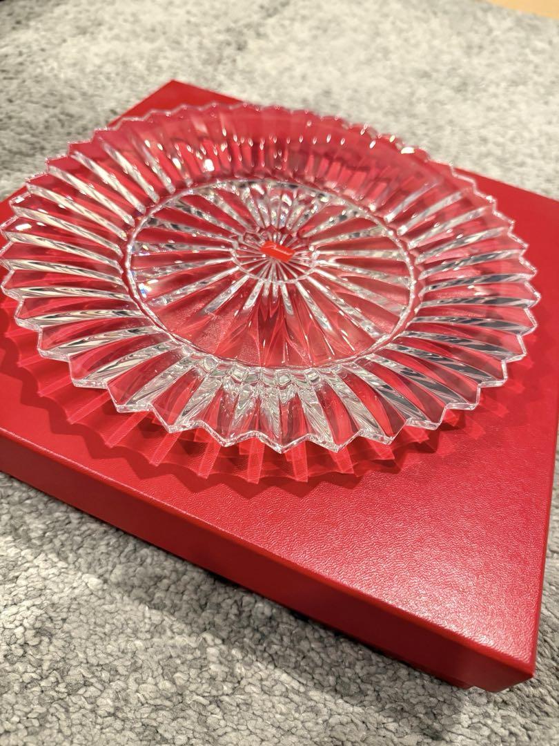 Baccarat バカラ　クリスタルトレイ　お皿　大皿　波型