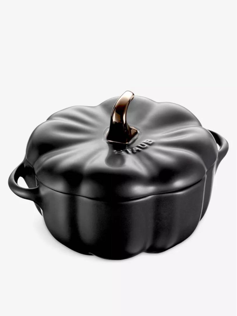 STAUB カボチャ型 両手鍋 ブラック 中型 12cm 新品