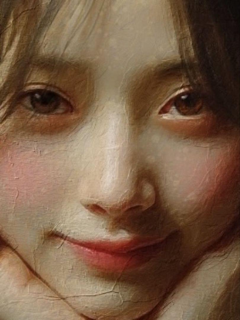 【板材に映し出された絵画】見た事ないアート作品を〜美しい肌を持つ女性のアート作品