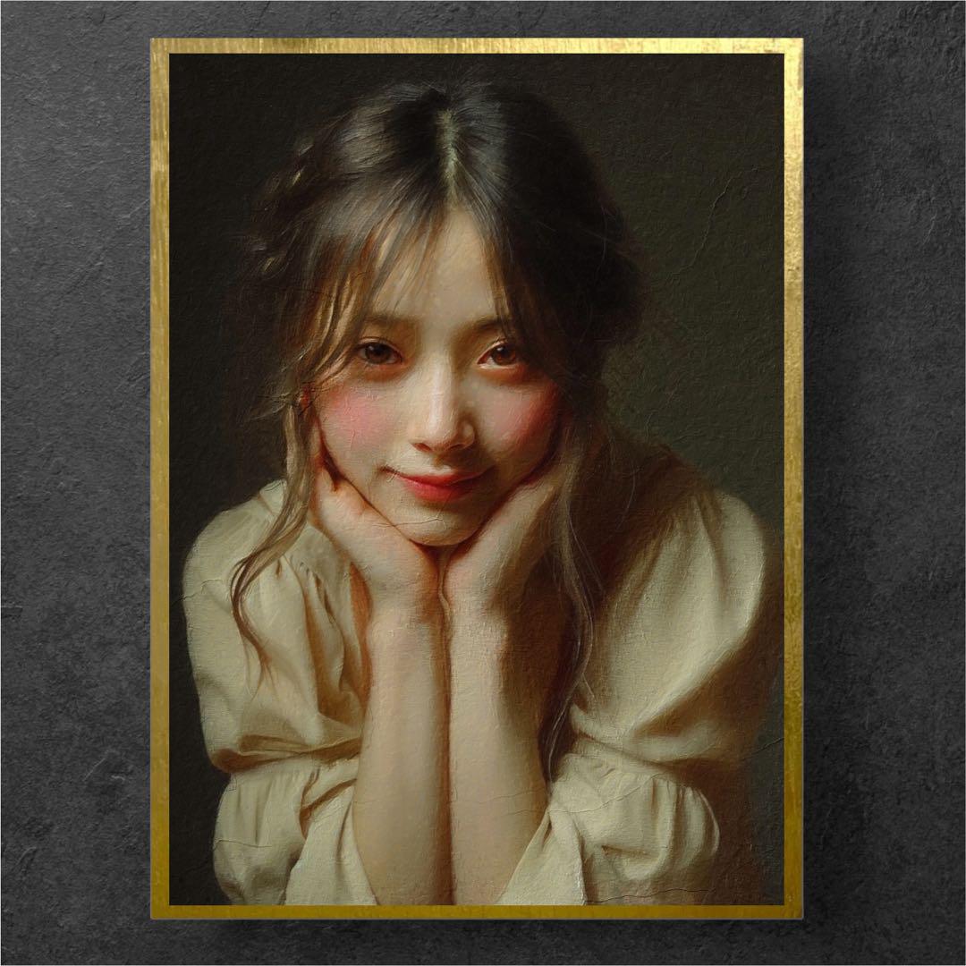 【板材に映し出された絵画】見た事ないアート作品を〜美しい肌を持つ女性のアート作品