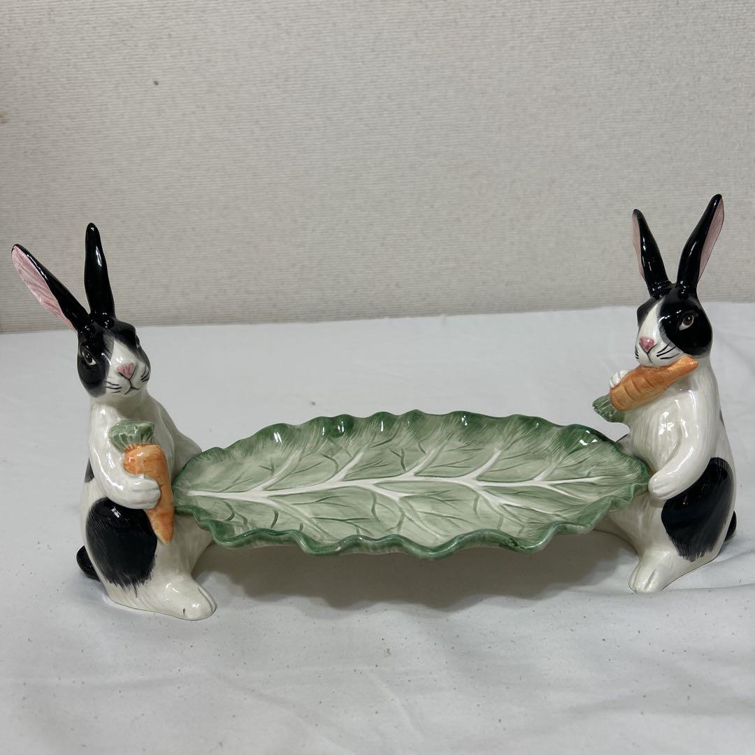 希少 ❗️陶器製 Dutch Rabbit Cabbage Leaf Tray 5,780円
