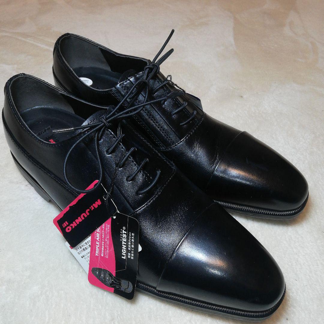 未使用　Mr.JUNKO　本革　ビジネスシューズ　黒　消臭加工　マドラス