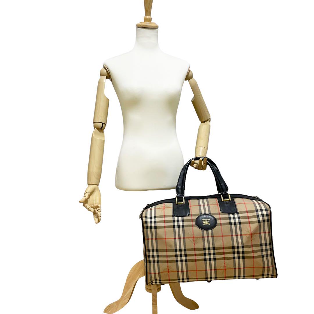✨良品 Burberry バーバリー ボストンバッグ 旅行 ノバチェック 大容量