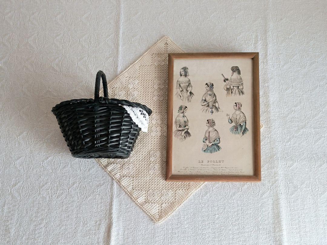 antique doll panier ❀ * 小さなバスケット カゴ 黒