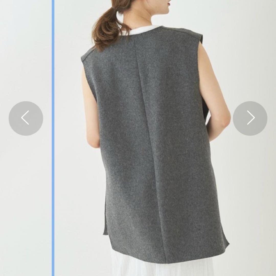 新品タグ付 Plage ベスト WO オーバーベスト ウールオーバー2024aw