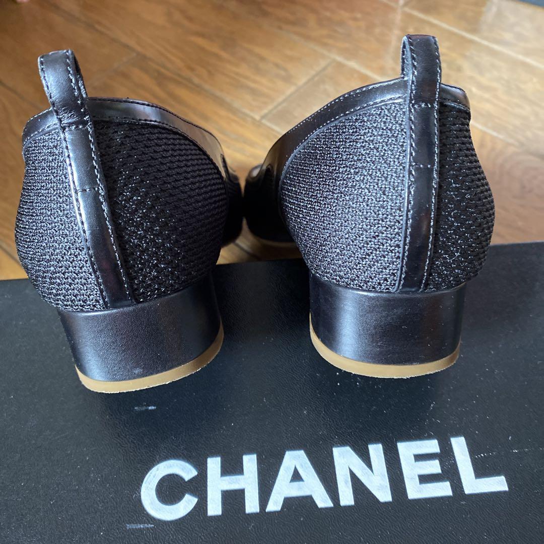 CHANEL シャネル　黒パンプス　37.5