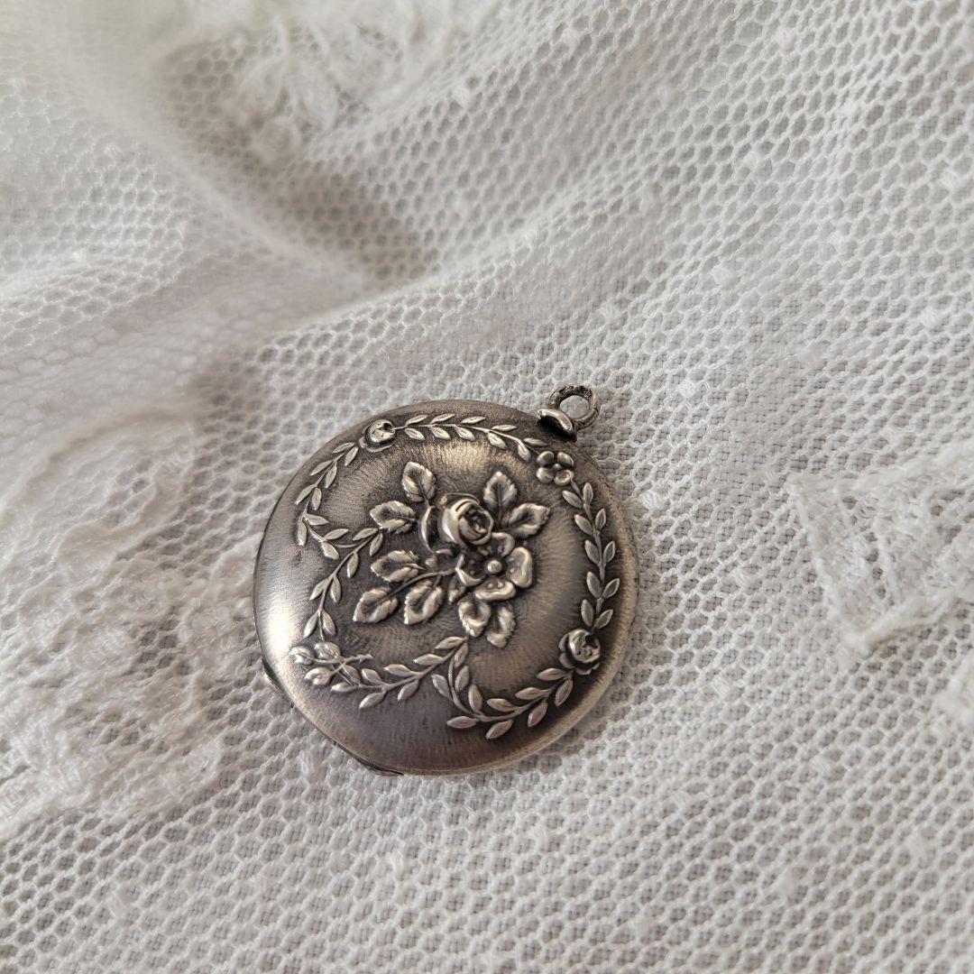フランス アンティーク ロケットペンダント バラ 9028円 当店限定価格