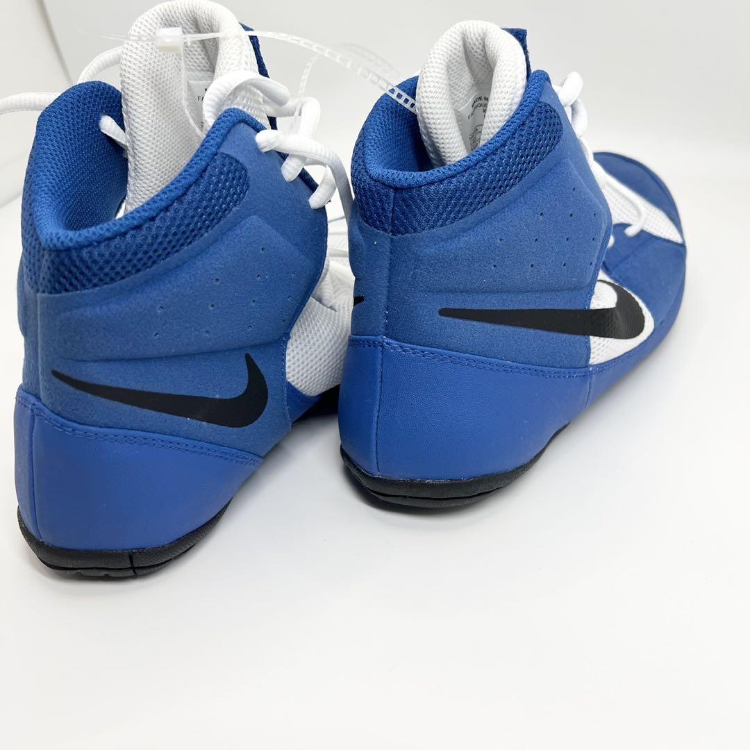 Nike レスリングシューズ 青/白 ハイカット - メルカリ