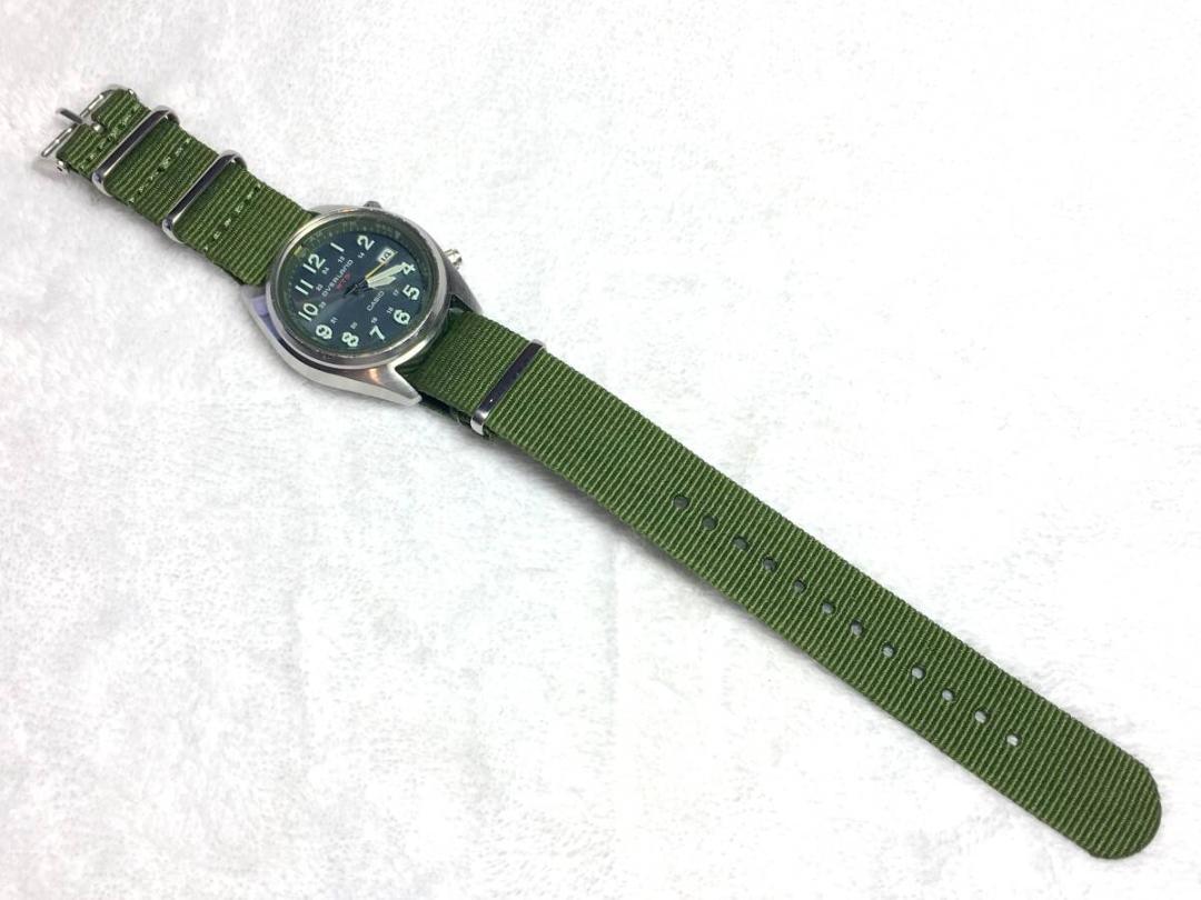 CASIO OVERLAND 電波ソーラー OVW-100BJ カーキ NATO - メルカリ