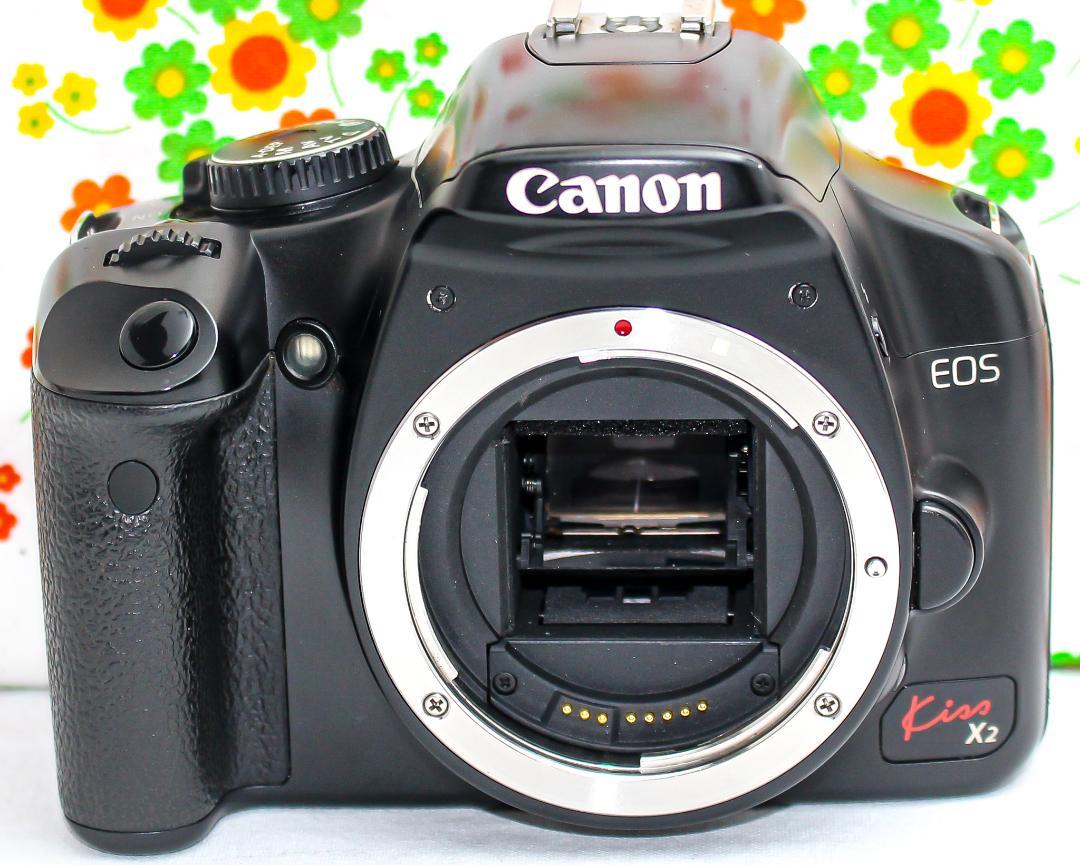 ❤スマホ転送OK❤初心者おすすめ Canon Kiss X2 ダブルレンズキット