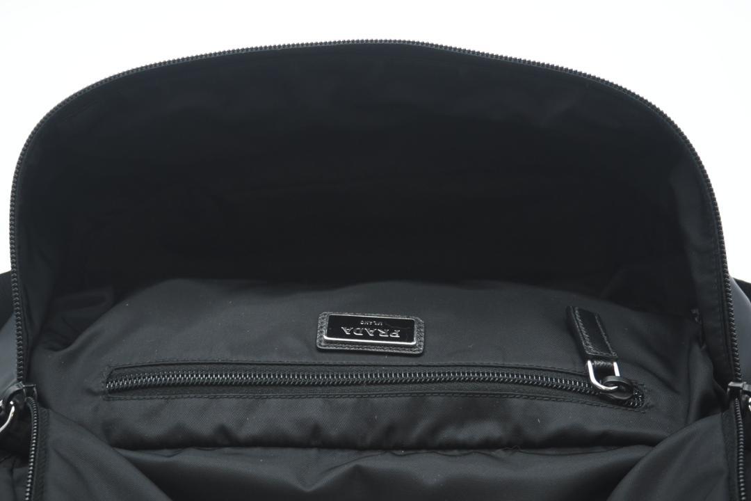 PRADA ショルダーバッグ Re-Nylon xサフィアーノ レザー ネロ 黒