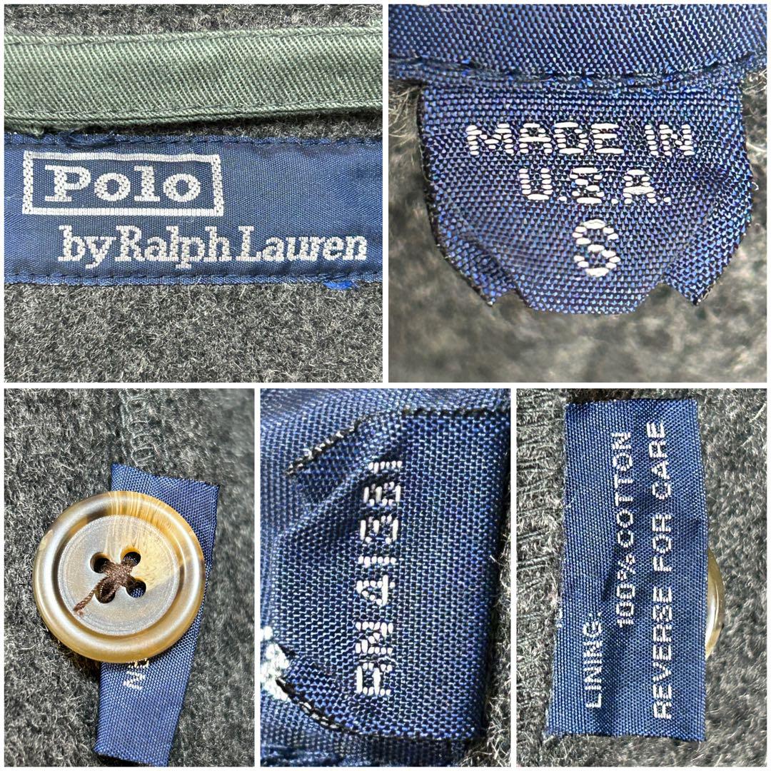 希少 ポロラルフローレン ダッフルコート USA製 チャコールグレー　L相当
