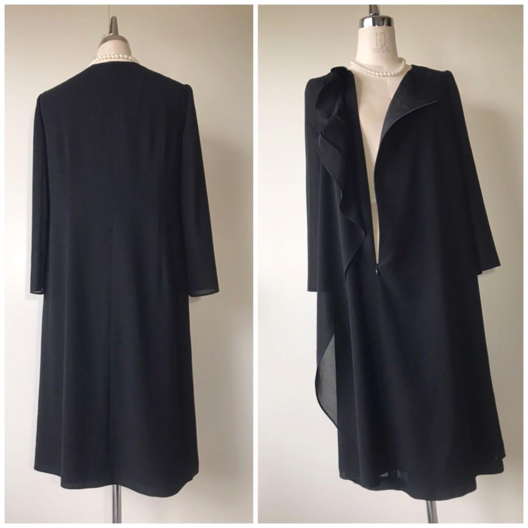 新品ワール ワンピース 喪服 礼服 上品 GXNAV-m64009835285 ペルル 洗える 9号ブラックフォーマル 即納爆買い