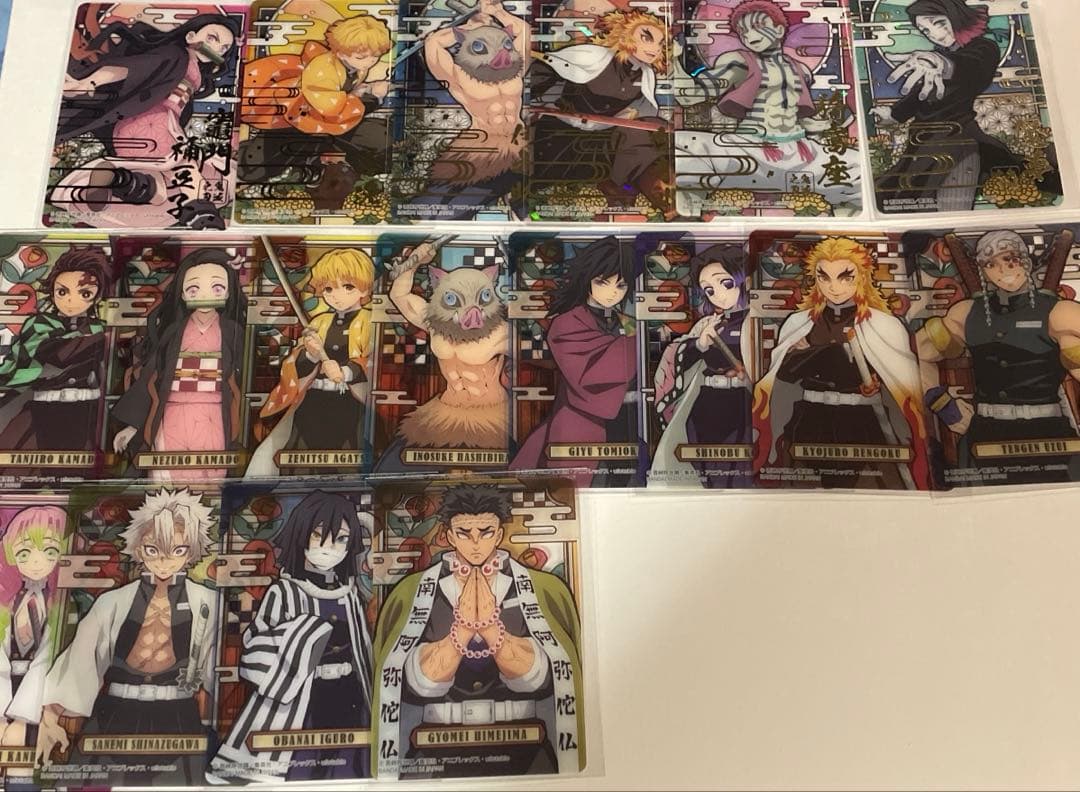 鬼滅の刃 ステンドグラスカード セミコンプセット　自販機ver