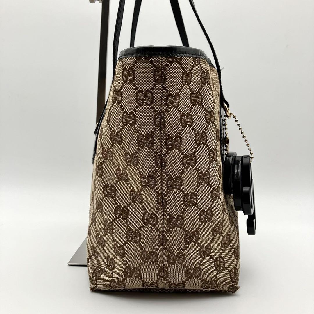 店内商品がすべてレジにて半額！！ グッチ GUCCI トートバッグ GGキャンバス ブラウンブラック バッグ