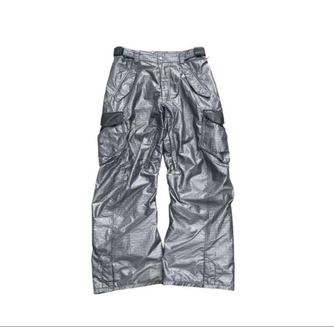 00s nylon metallic pants y2k archive