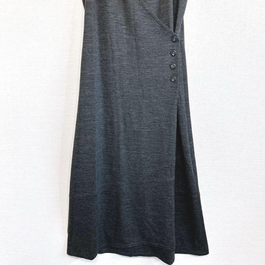 【レリアン】　美品　カシュクール　ジャンパースカート　ノースリーブワンピース レリアン】 美品 カシュクール ジャンパースカート ノースリーブ