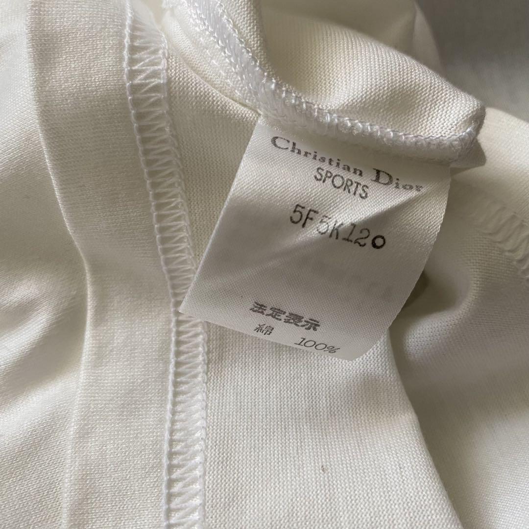 美品 Christian Dior クリスチャンディオール ロゴ 刺繍 Tシャツ