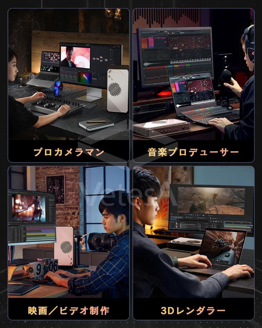 外付けeGPU AMD RX 7600M-XT内蔵 Thunderbolt3/4