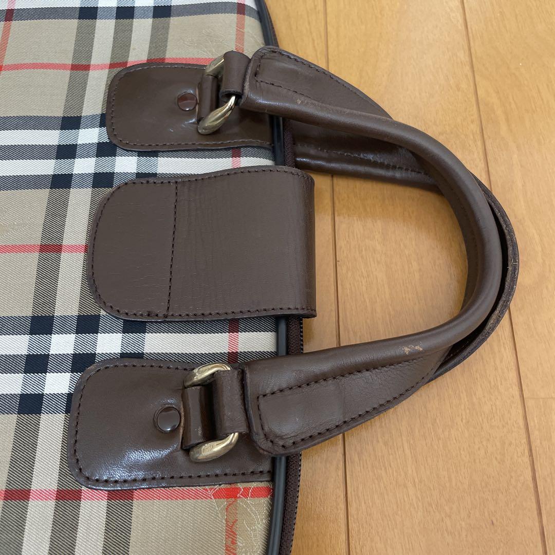 びび Burberrys ガーメントバッグ 鞄 ノバチェック 鍵付き