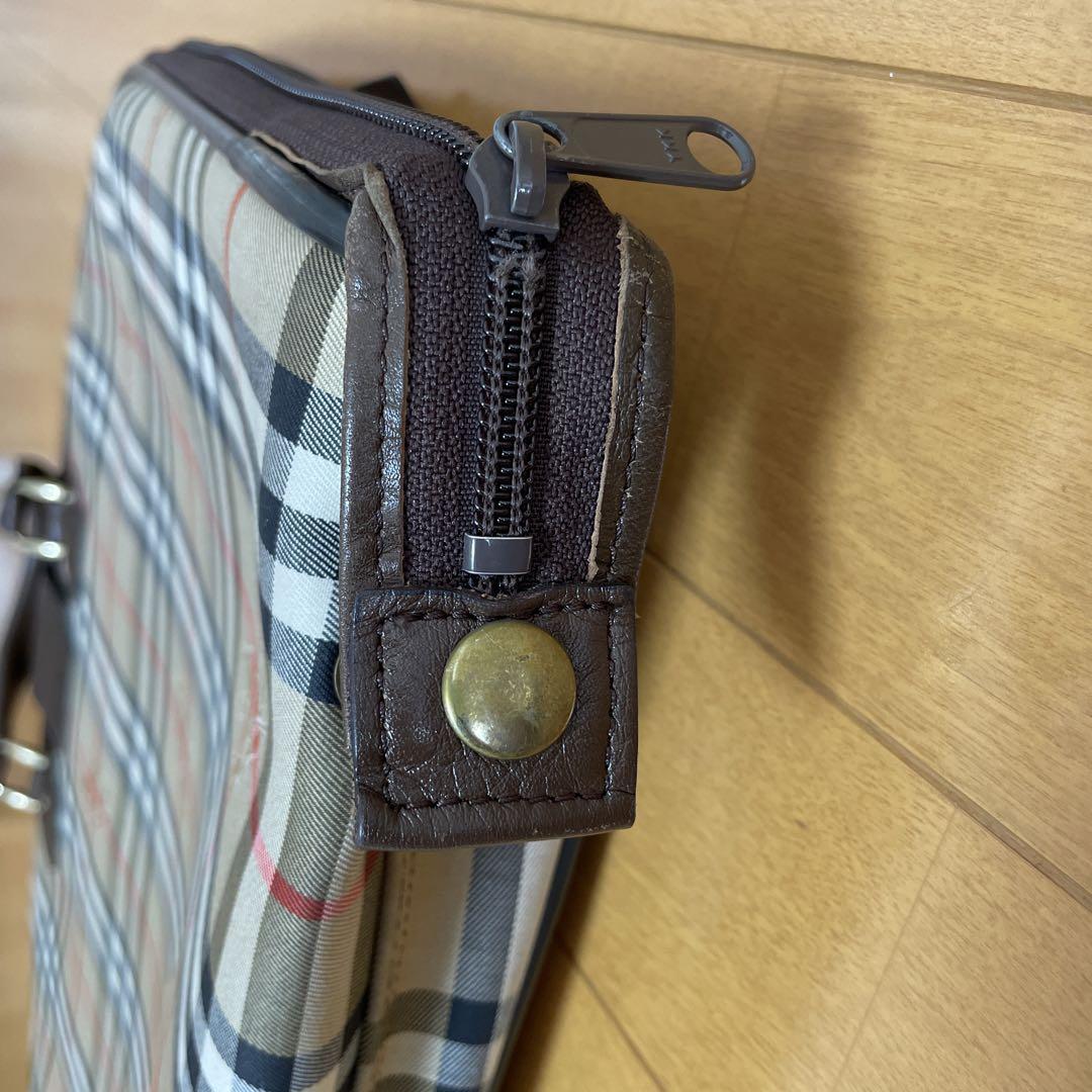 びび Burberrys ガーメントバッグ 鞄 ノバチェック 鍵付き