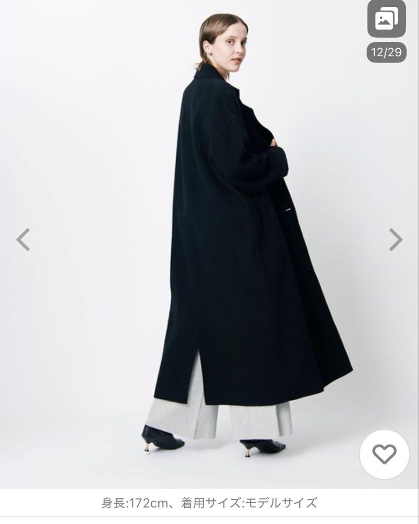 N.O.R.C ブラック ダブルロングリバーコート レディース Lサイズ