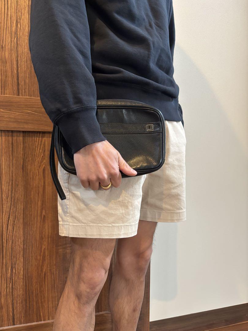dunhill セカンドバッグ 本革 ブラック