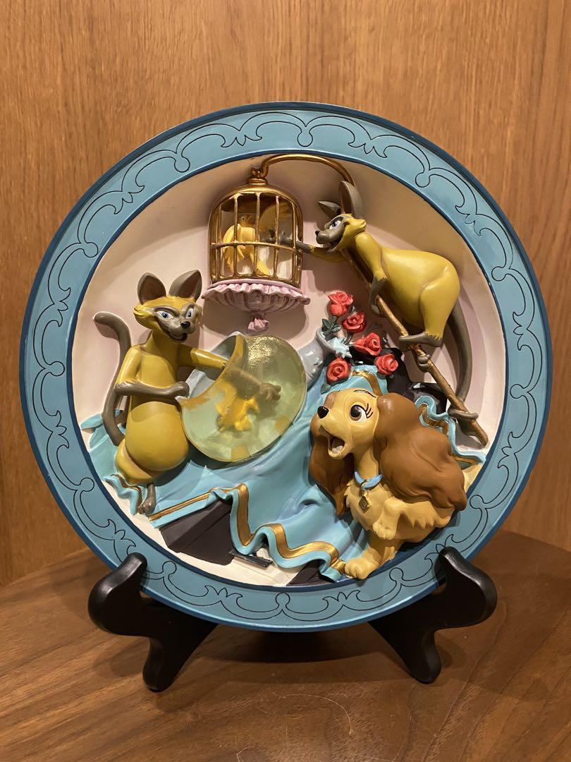 ディズニー世界7500枚限定　わんわん物語　レリーフプレート 3D 飾り皿　70 ディズニー世界7500枚限定 わんわん物語 レリーフプレート 3D
