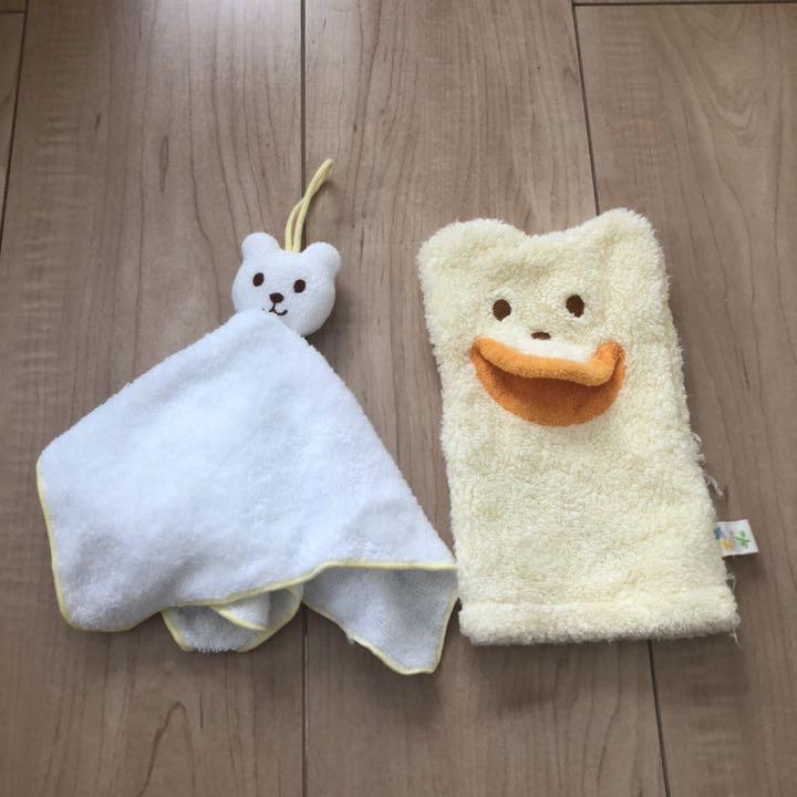 ミキハウス ループ付きタオル バスミトン