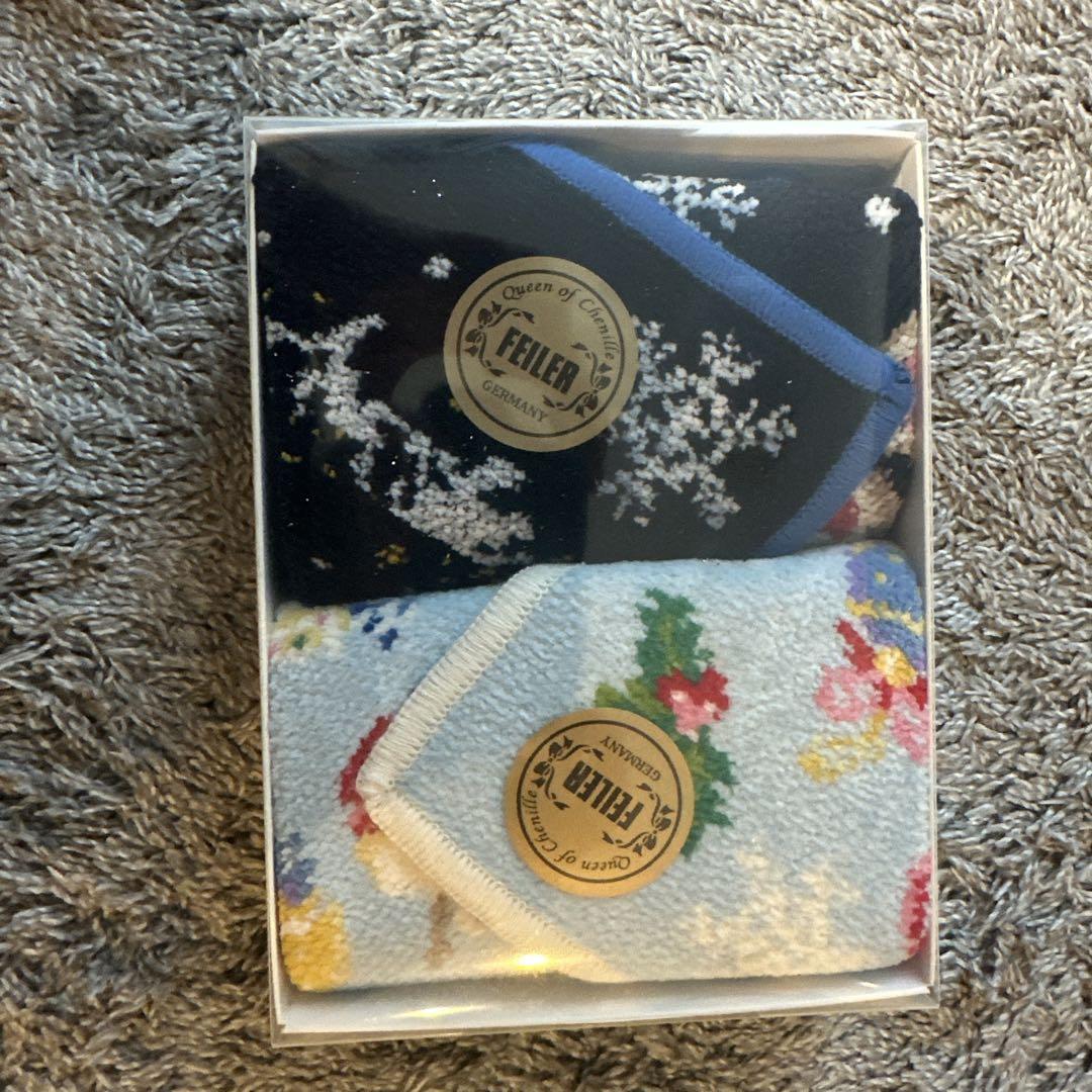 FEILER ANA クリスマス　タオルハンカチ 2枚セット