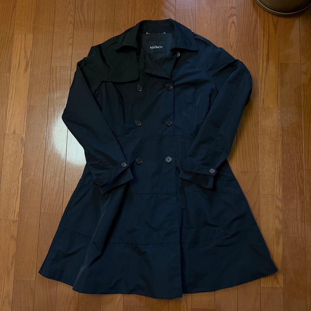 MAX-Co. ブラック トレンチコートFREE SIZE・MAX&CO