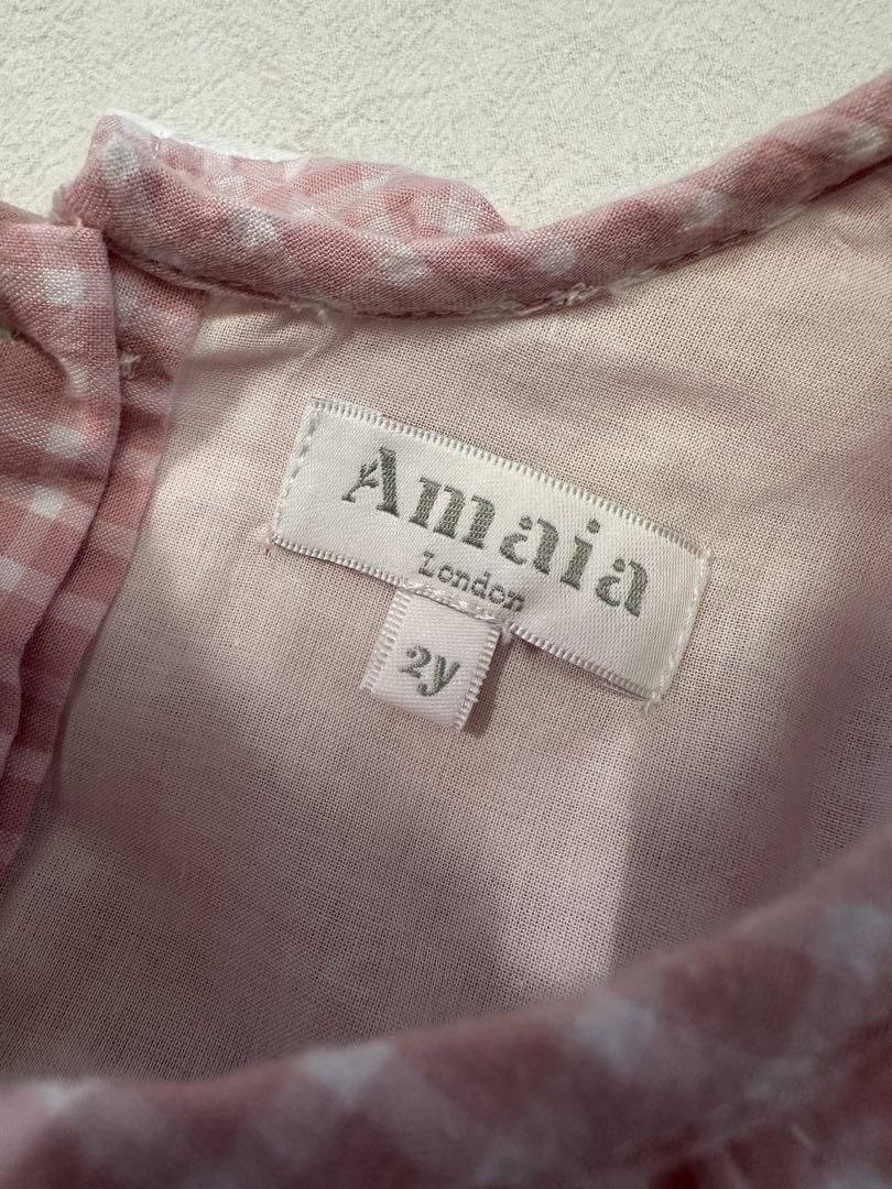 Amaia kids ワンピース 2y ピンク チェック