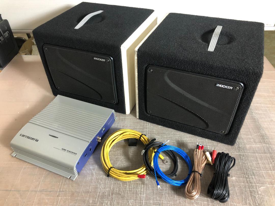 保証有り 動作OK キッカー ウーハー カロッツェリア アンプ 配線一式 セット