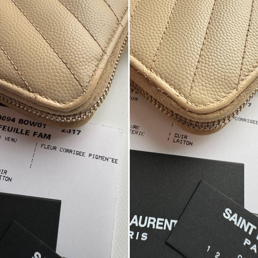 限定価格】 Saint Laurentイブサンローランラウンドファスナー長財布