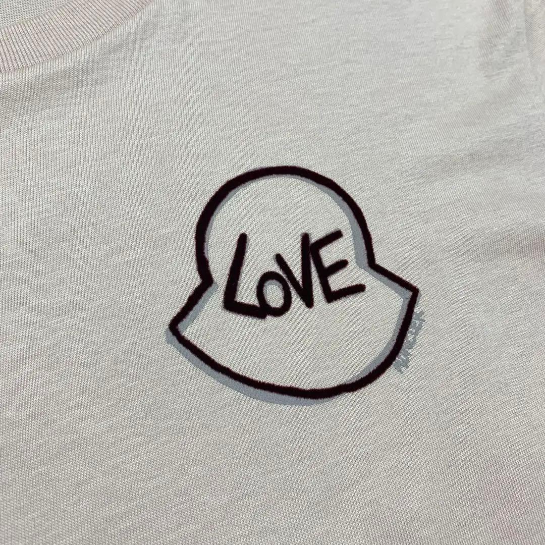 は*様 極美品　モンクレール　LOVE Tシャツ　ピンク　S　国内正規品　3S6