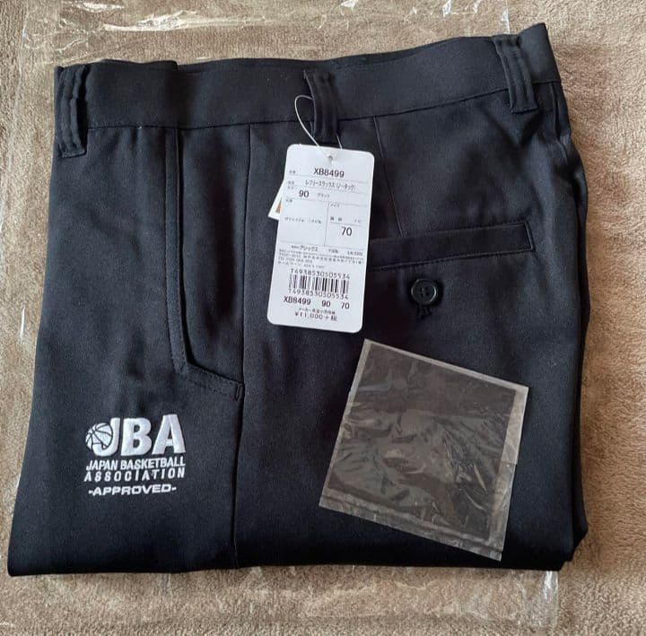 ASICS JBA公認 レフリースラックス XB8499 サイズ70 ブラック