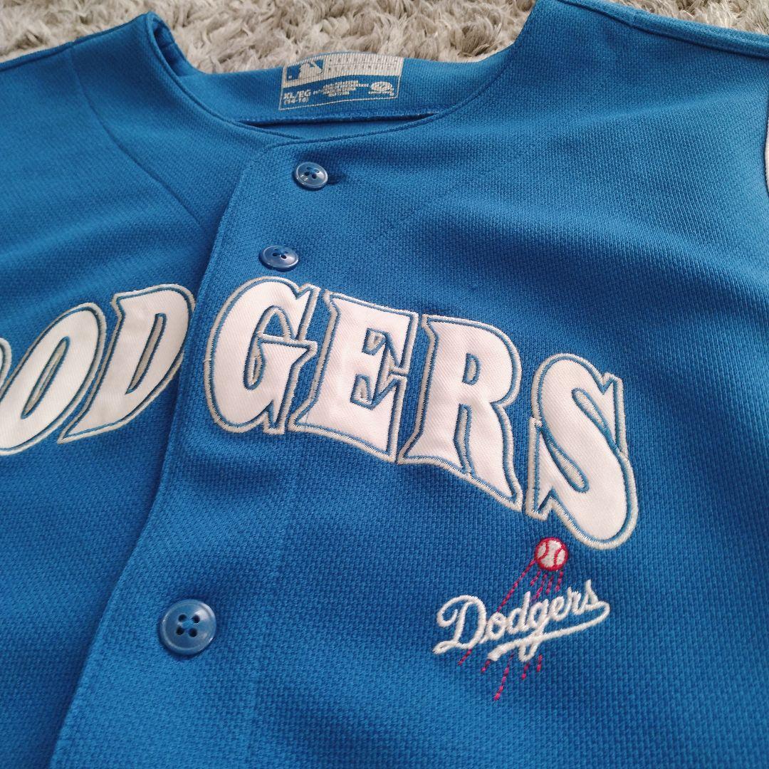 古着　90s　MLB ロサンゼルスドジャース　DODGERS　ベースボールシャツ