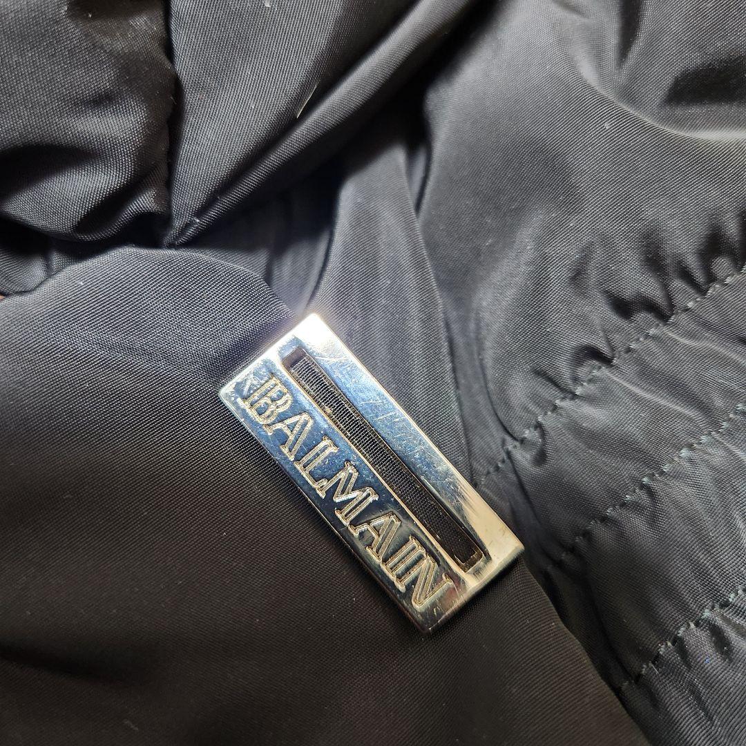 【極美品】BALMAN ダークブラウン ダウンジャケット/ファーブルーフォックス 極美品 3way BALMAIN ダウン コート ジャケット フォックス ファー